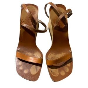Vintage Unisa Wooden Wedge Sandals